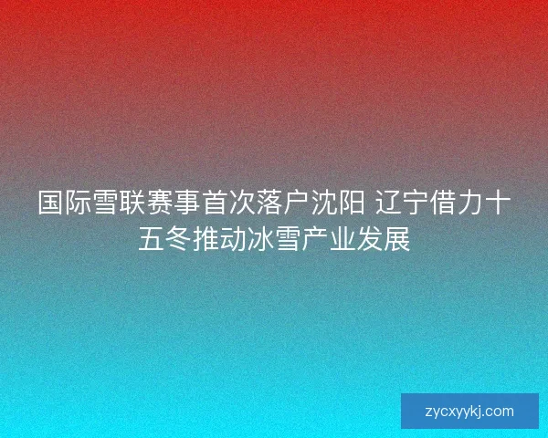 国际雪联赛事首次落户沈阳 辽宁借力十五冬推动冰雪产业发展